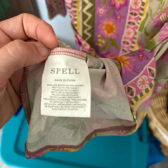 Spell Goldie Shimmer Mini Dress-Desert Rose NWT - Picture 7 of 7